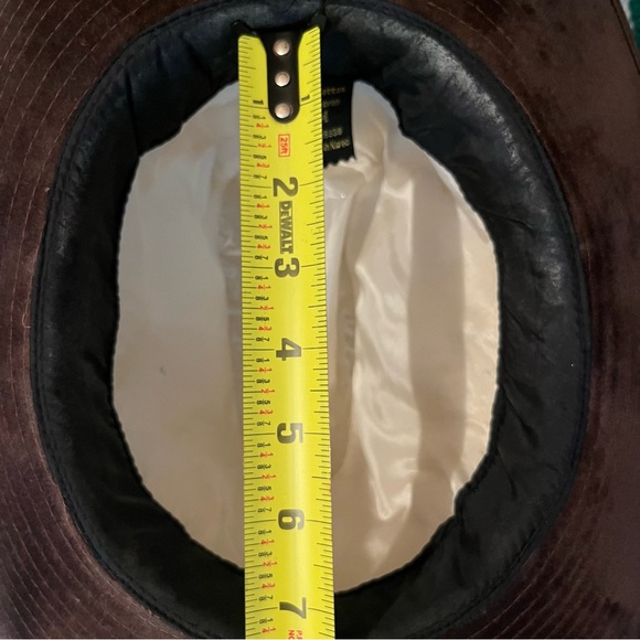 Brown Western Hat with Green Accents - Picture 10 of 11